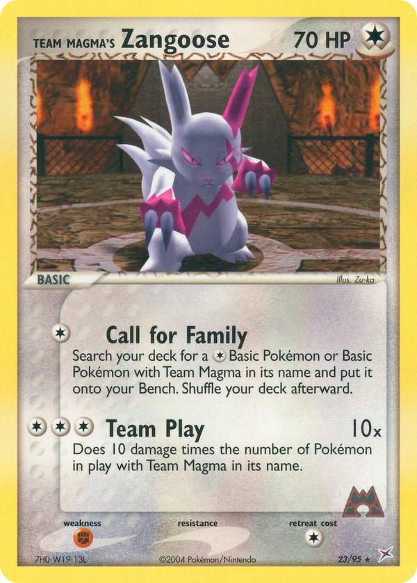 Team Magma’s Zangoose Team Magma vs Team Aqua SET-23