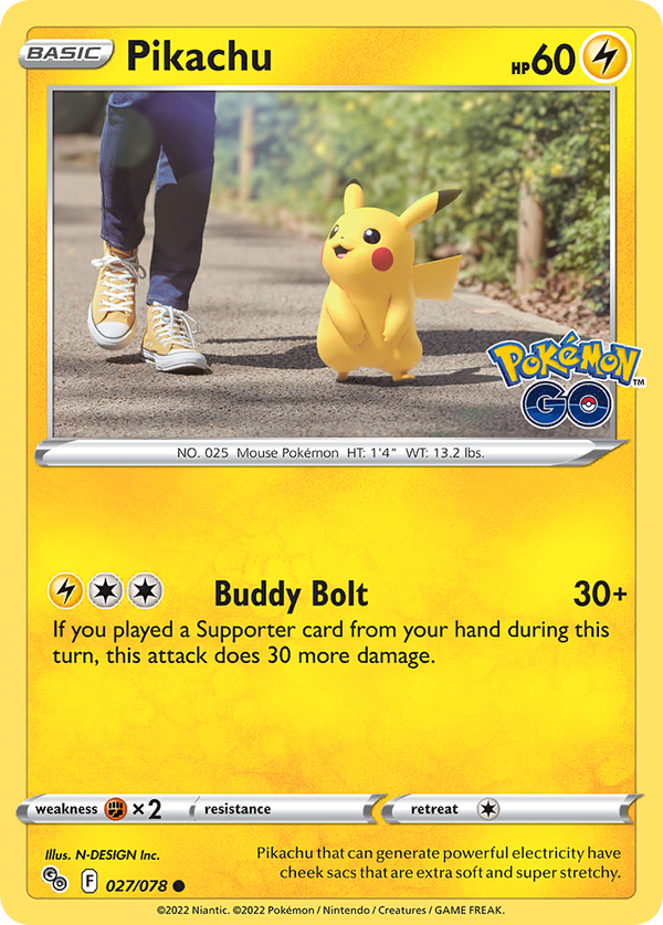 Pikachu Pokémon GO SET-027