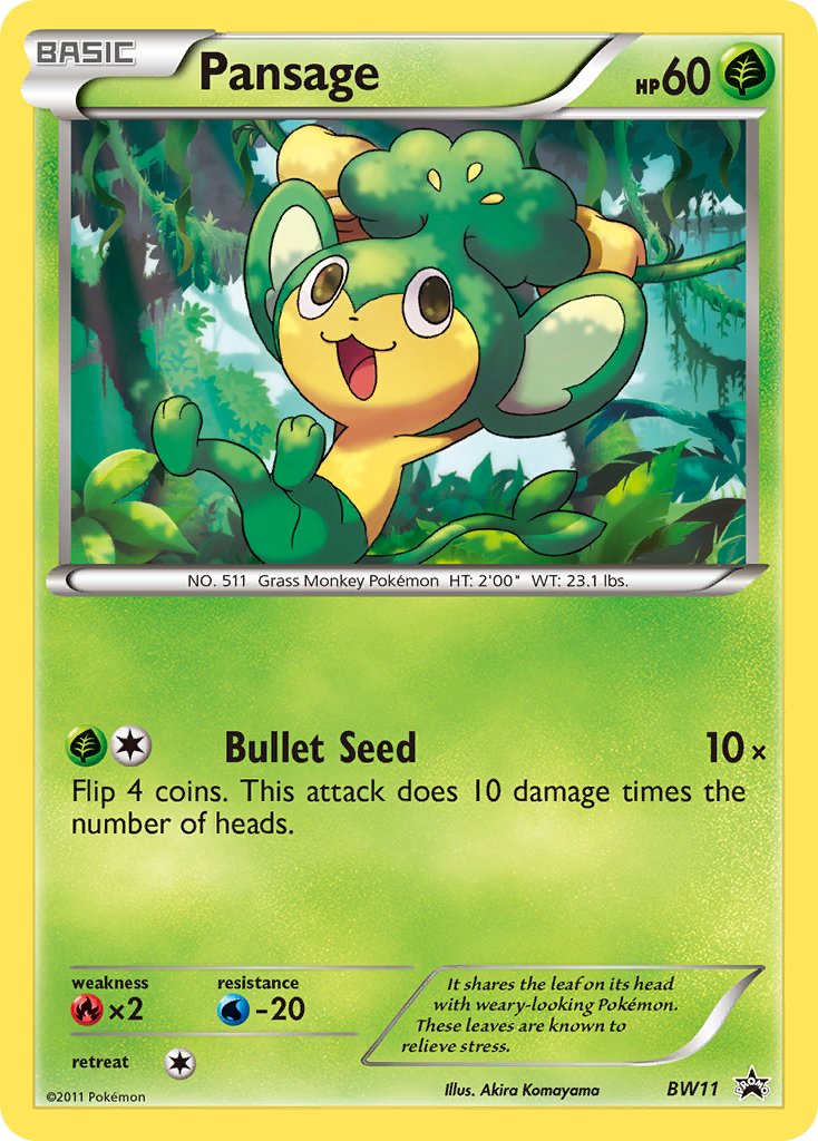 Pansage Black & White Promos SET-BW11