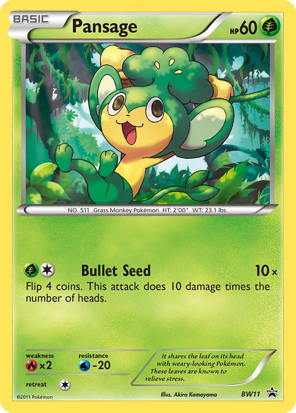 Pansage Black & White Promos SET-BW11