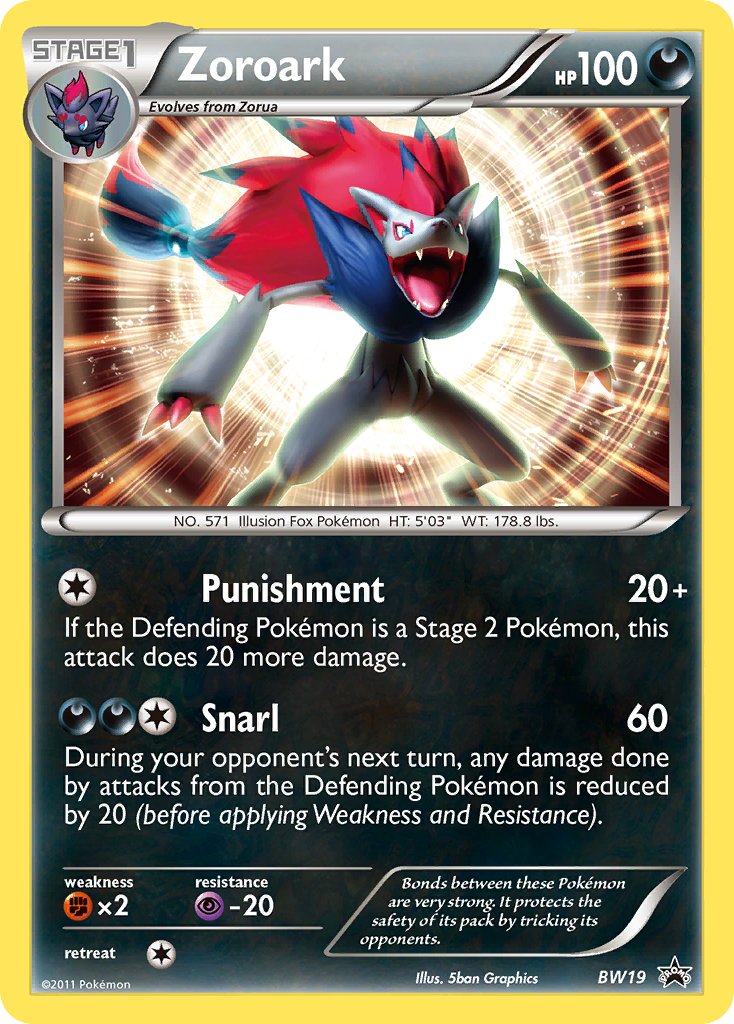 Zoroark Black & White Promos SET-BW19