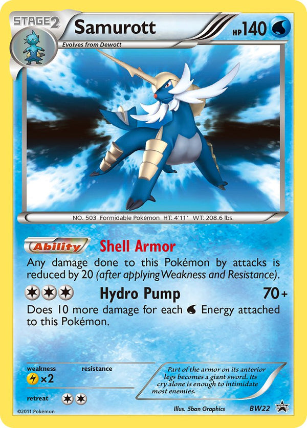 Samurott Black & White Promos SET-BW22