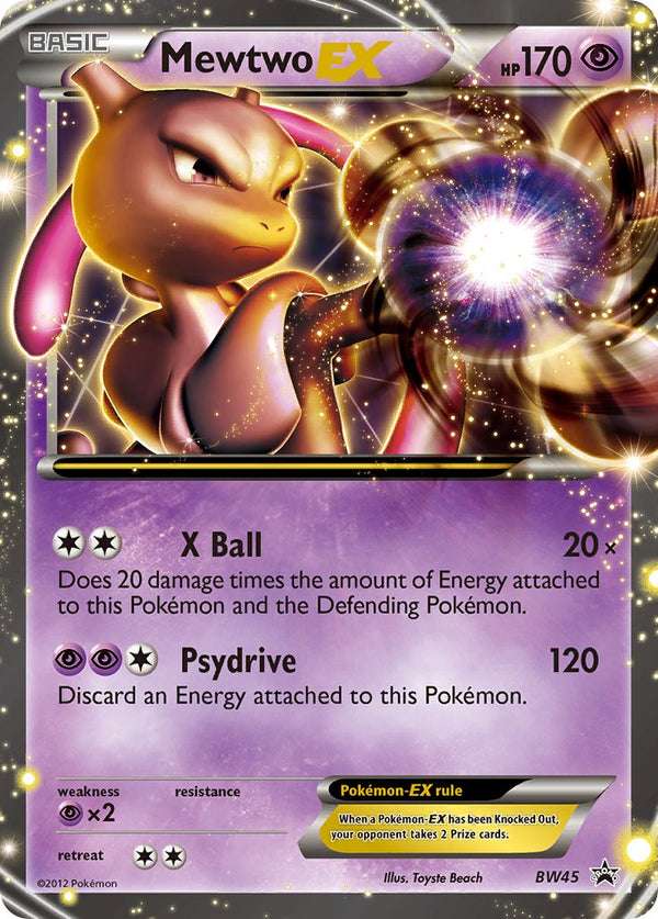 Mewtwo-EX Black & White Promos SET-BW45