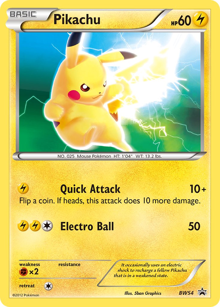 Pikachu Black & White Promos SET-BW54