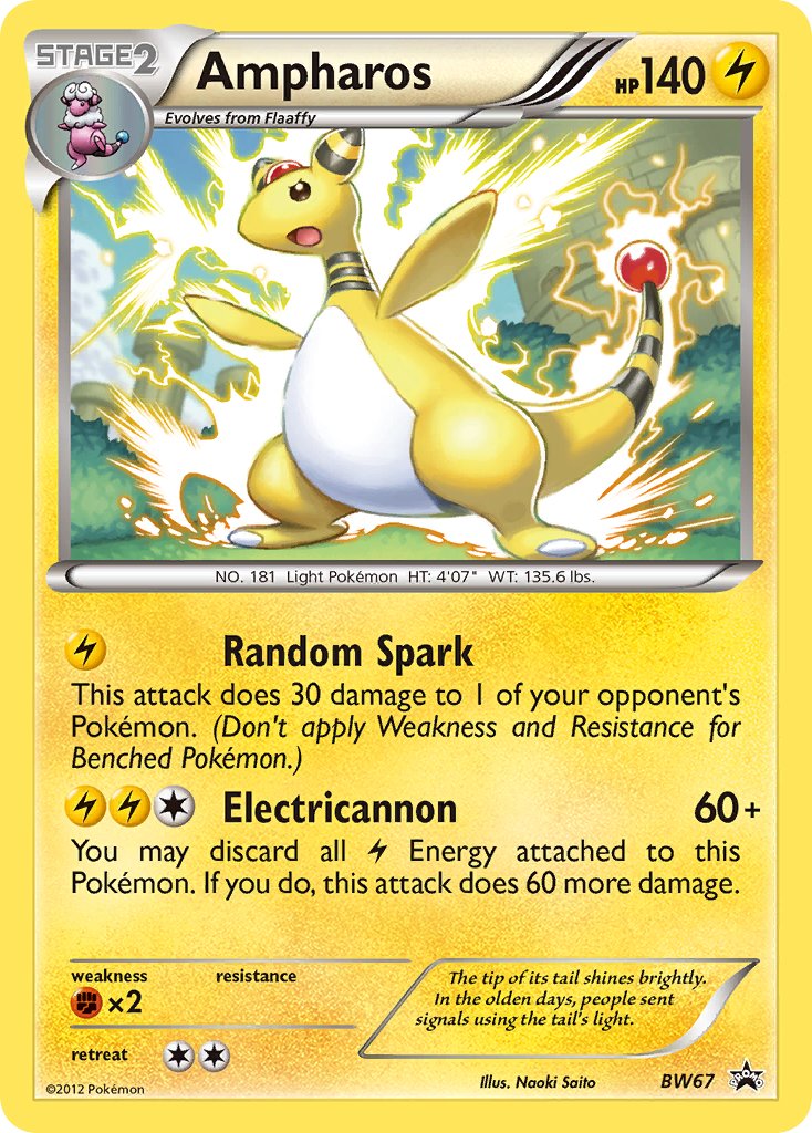 Ampharos Black & White Promos SET-BW67
