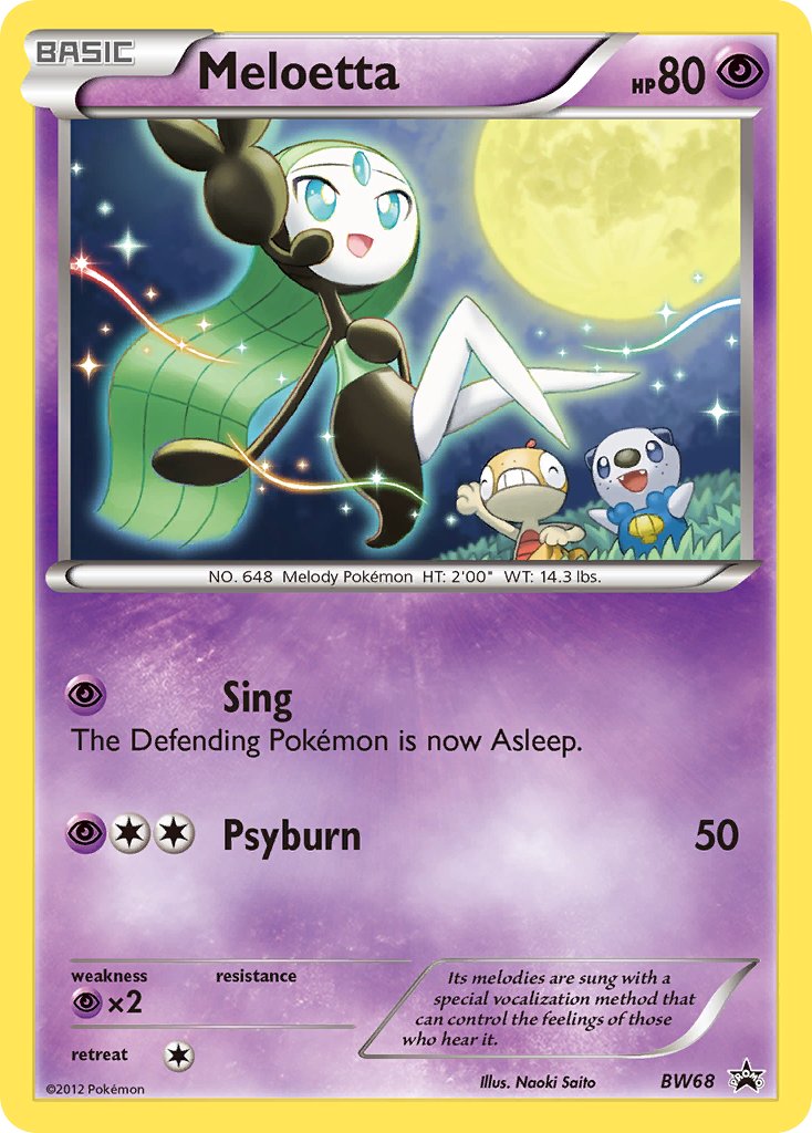Meloetta Black & White Promos SET-BW68