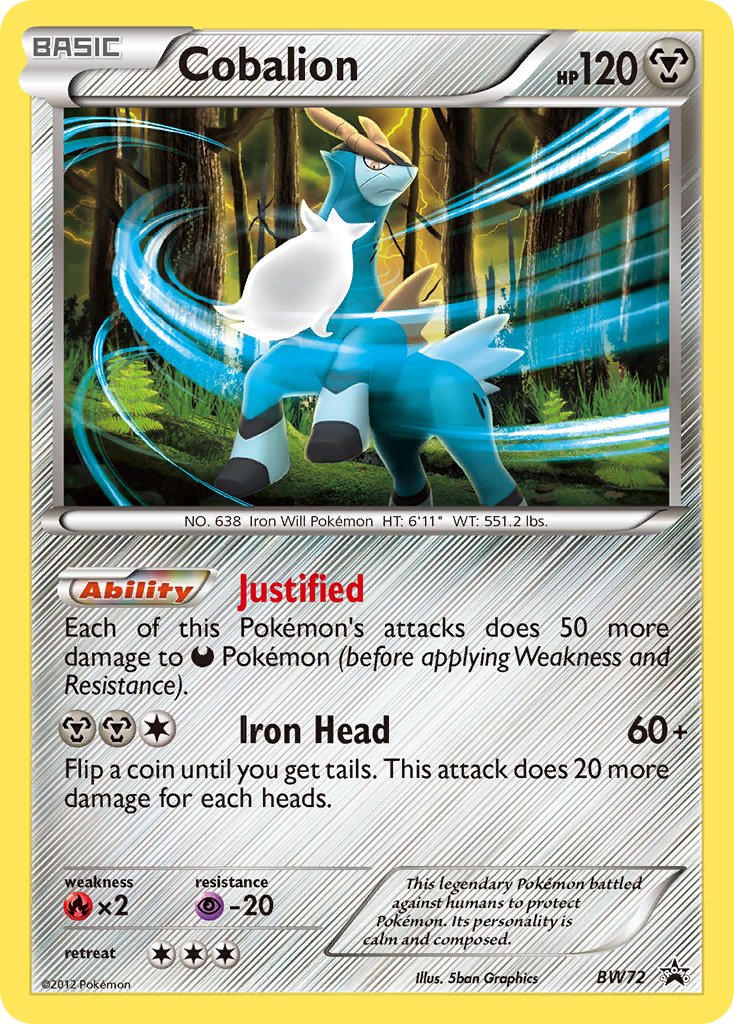 Cobalion Black & White Promos SET-BW72