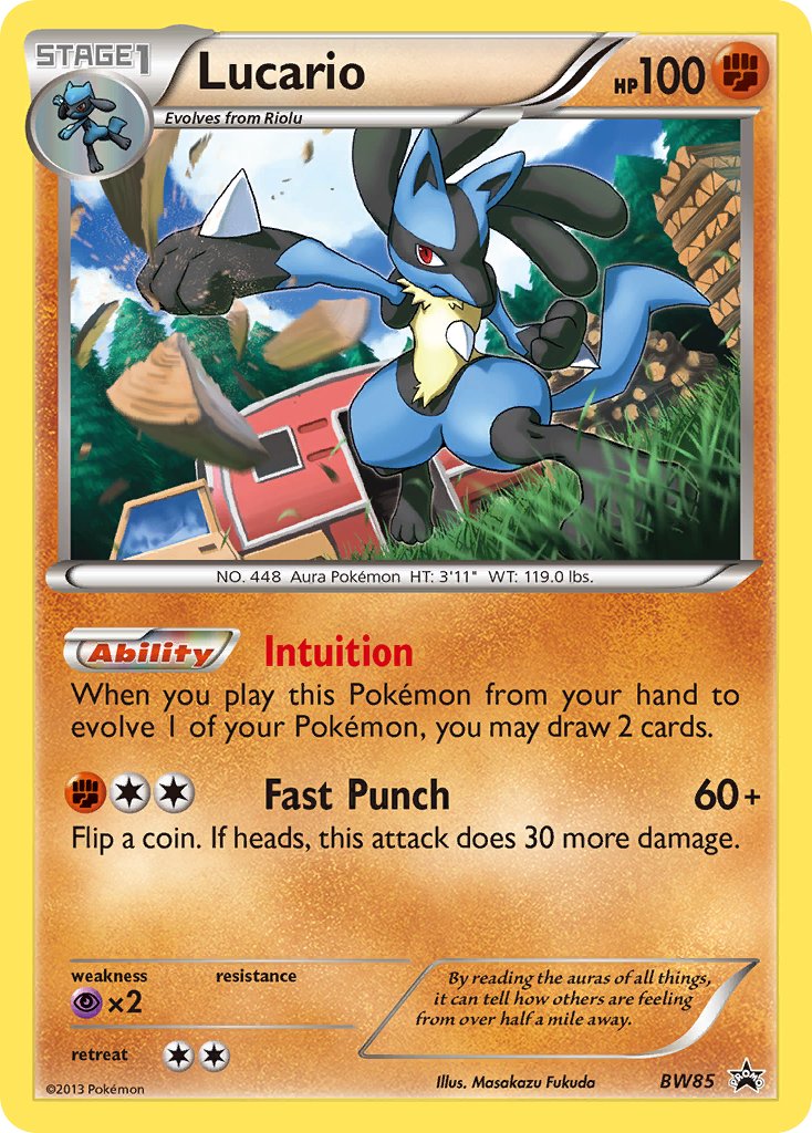 Lucario Black & White Promos SET-BW85