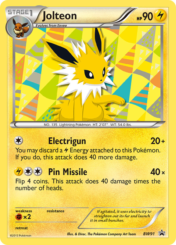 Jolteon Black & White Promos SET-BW91