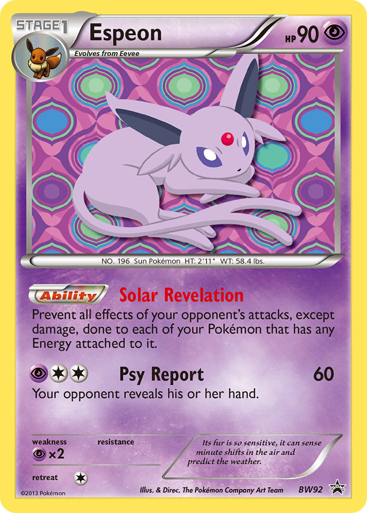 Espeon Black & White Promos SET-BW92