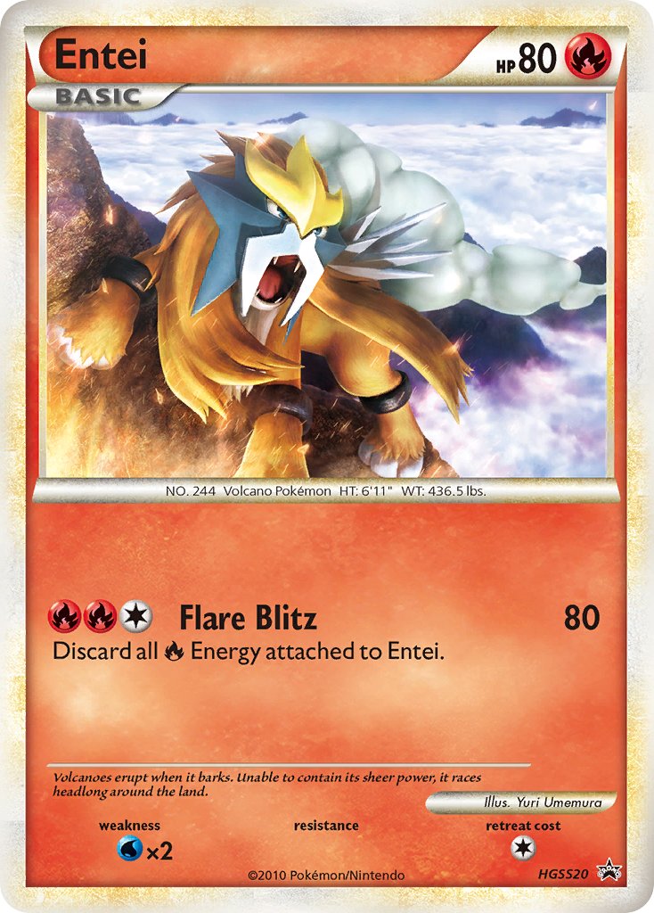 Entei HeartGold & SoulSilver Promos SET-HGSS20