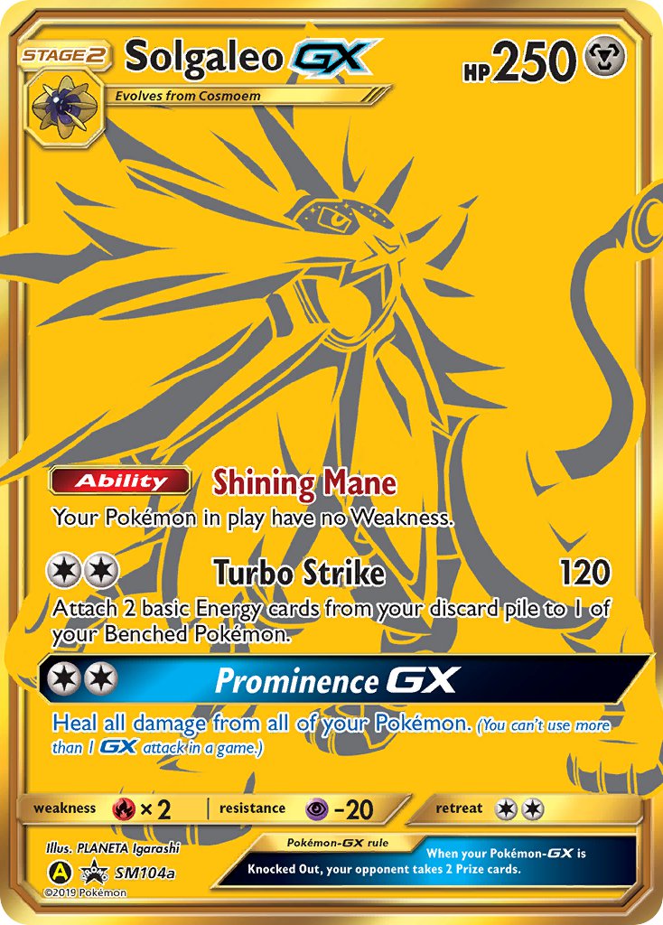 Solgaleo-GX Sun & Moon Promos SET-SM104a