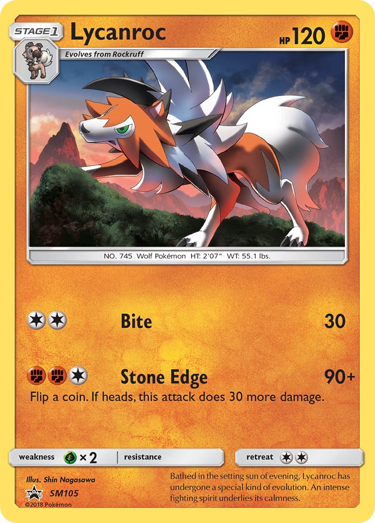 Lycanroc Sun & Moon Promos SET-SM105