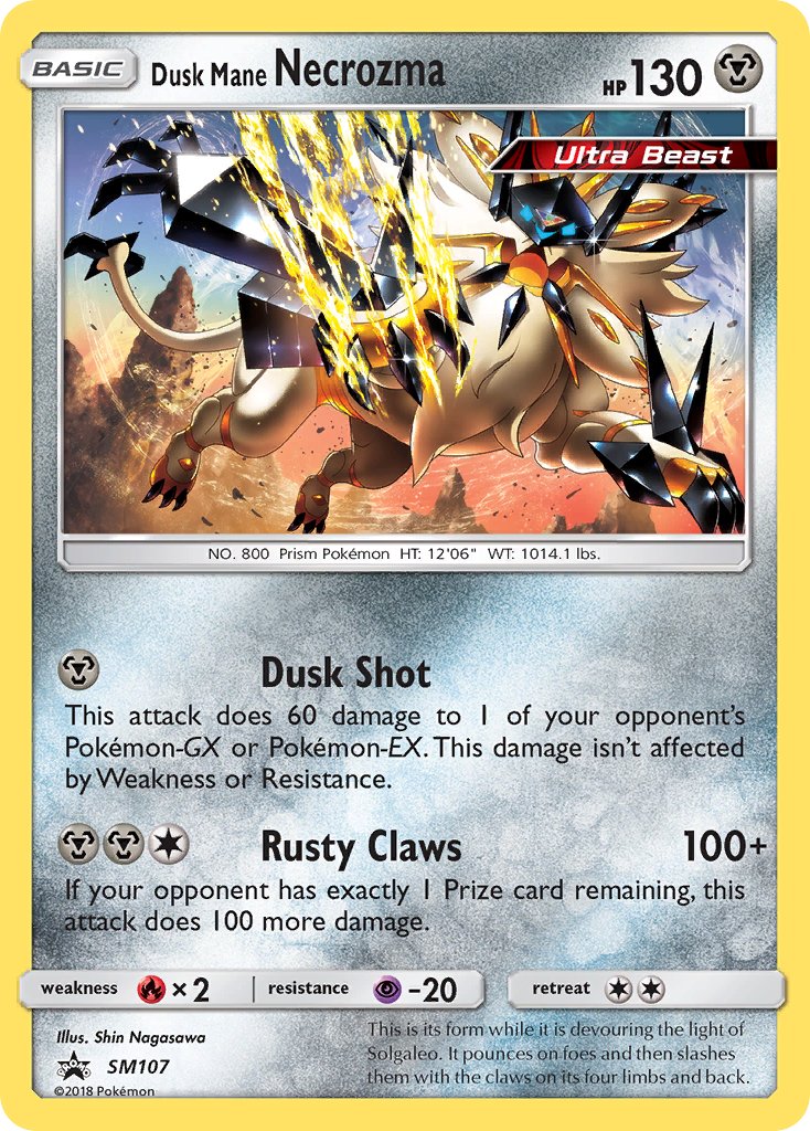 Dusk Mane Necrozma Sun & Moon Promos SET-SM107