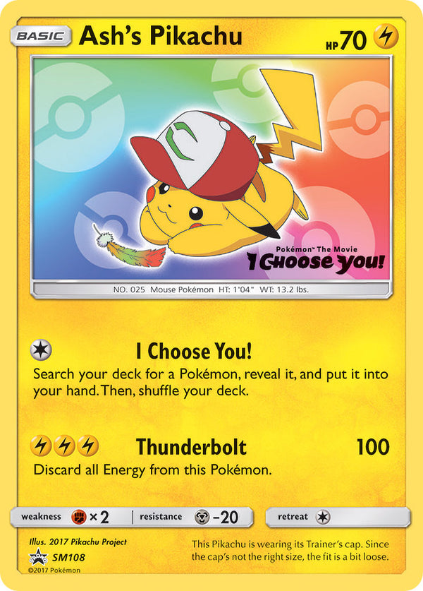 Ash’s Pikachu Sun & Moon Promos SET-SM108
