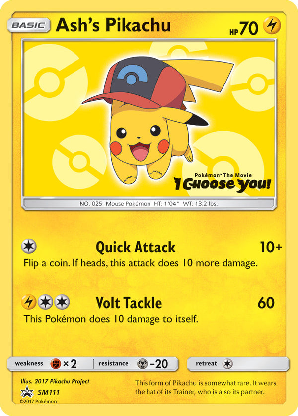 Ash’s Pikachu Sun & Moon Promos SET-SM111