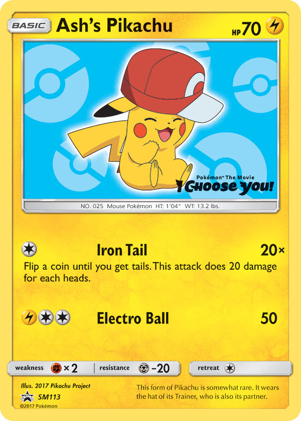 Ash’s Pikachu Sun & Moon Promos SET-SM113