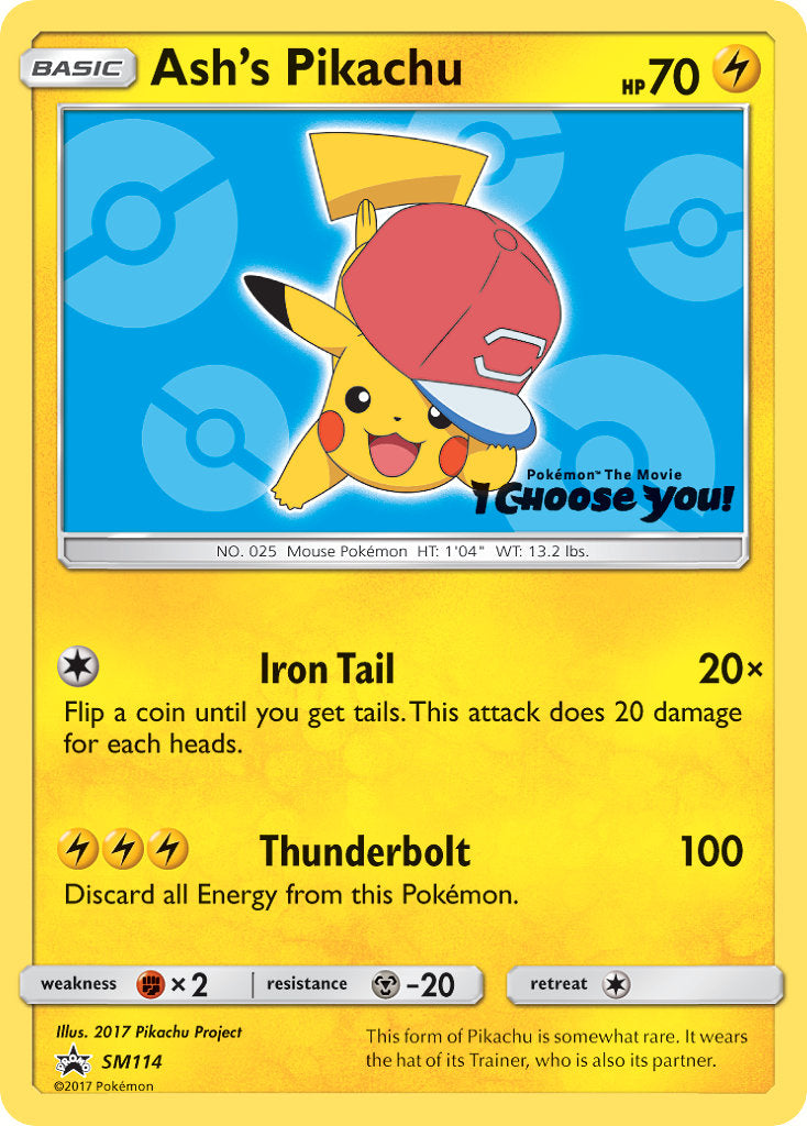 Ash’s Pikachu Sun & Moon Promos SET-SM114