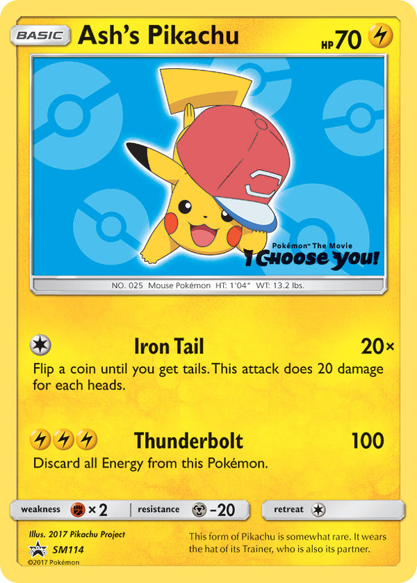 Ash’s Pikachu Sun & Moon Promos SET-SM114