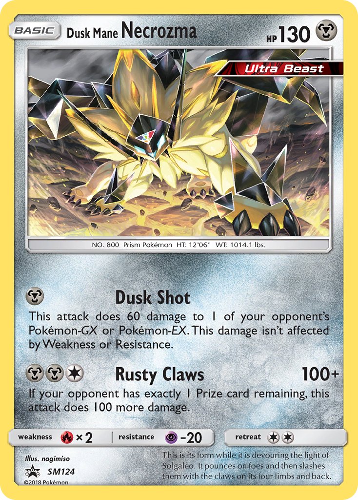 Dusk Mane Necrozma Sun & Moon Promos SET-SM124