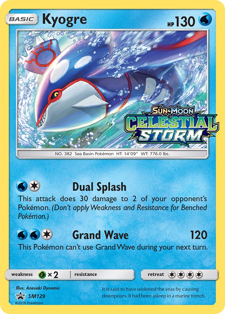 Kyogre Sun & Moon Promos SET-SM129