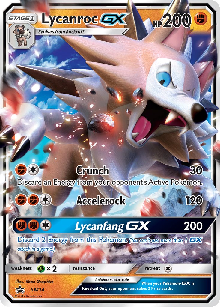Lycanroc-GX Sun & Moon Promos SET-SM14