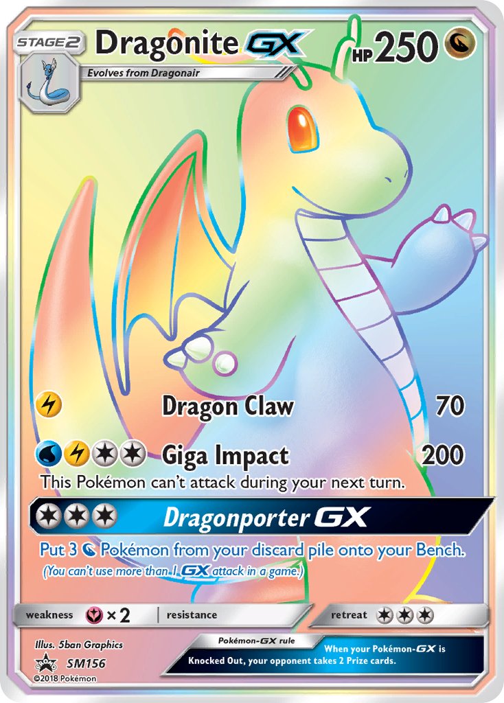 Dragonite-GX Sun & Moon Promos SET-SM156
