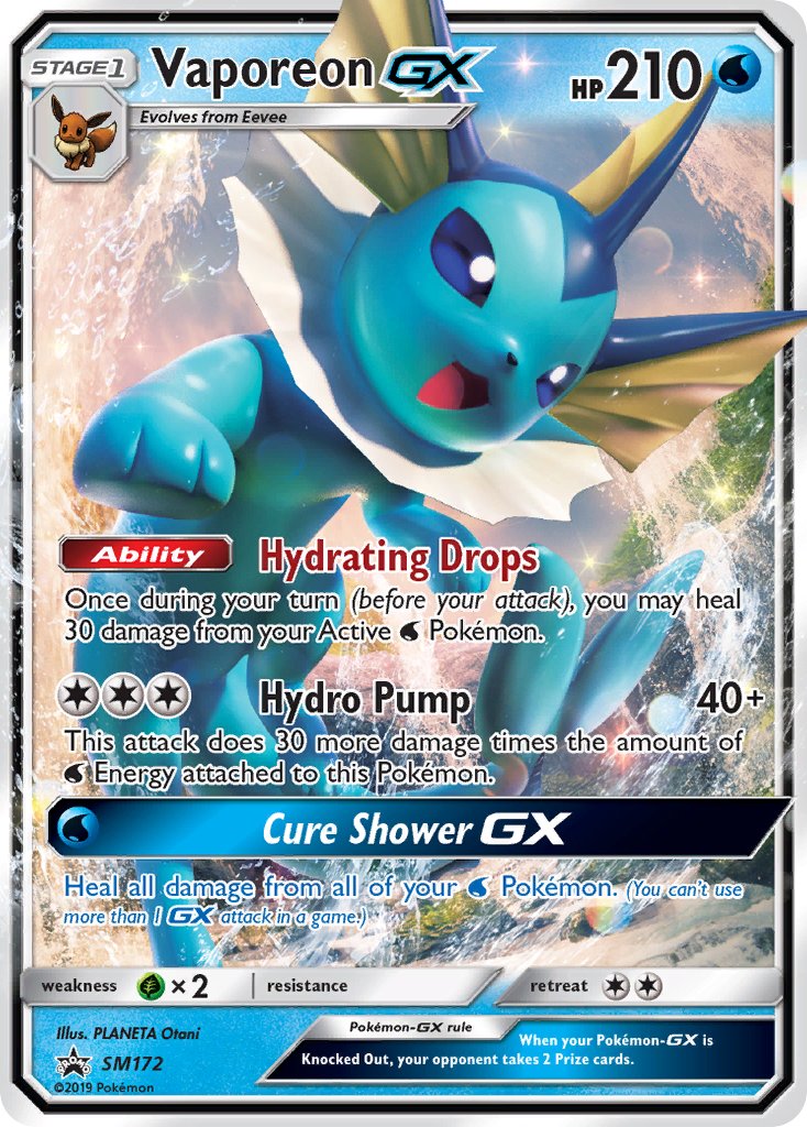 Vaporeon-GX Sun & Moon Promos SET-SM172