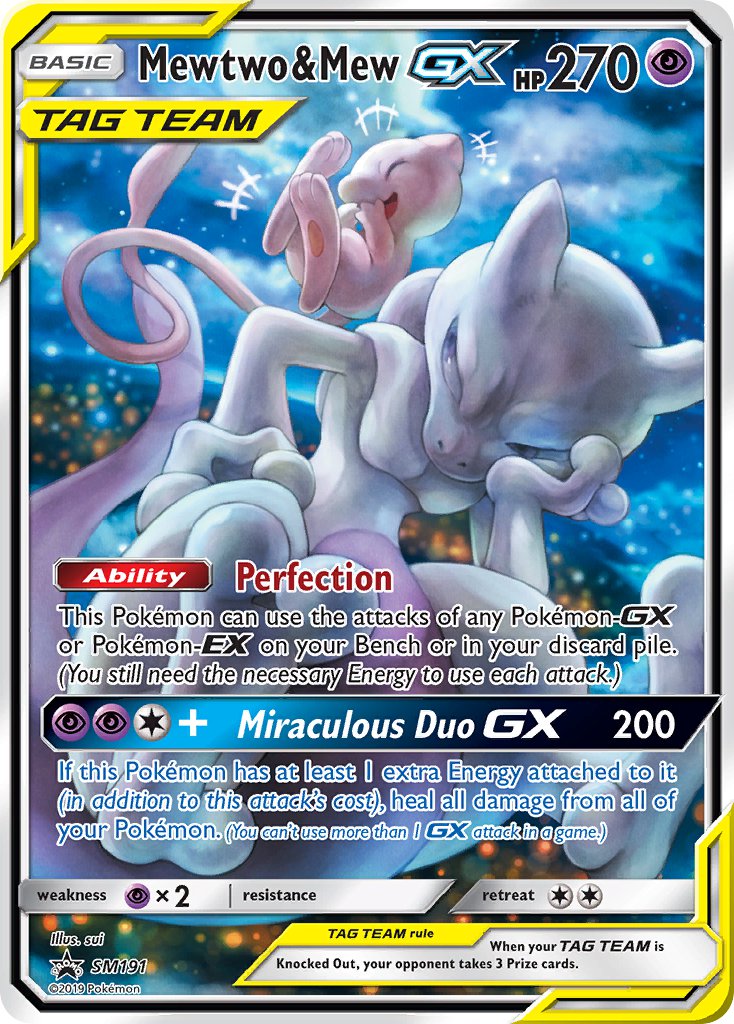Mewtwo & Mew-GX Sun & Moon Promos SET-SM191