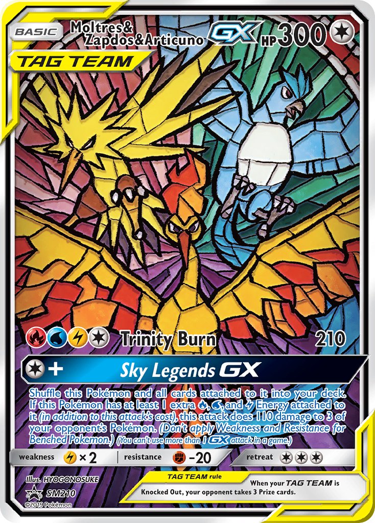 Moltres & Zapdos & Articuno-GX Sun & Moon Promos SET-SM210