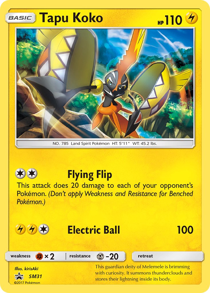 Tapu Koko Sun & Moon Promos SET-SM31