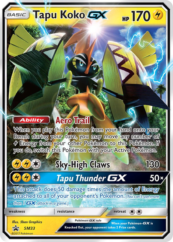Tapu Koko-GX Sun & Moon Promos SET-SM33
