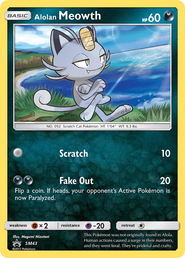 Alolan Meowth Sun & Moon Promos SET-SM43