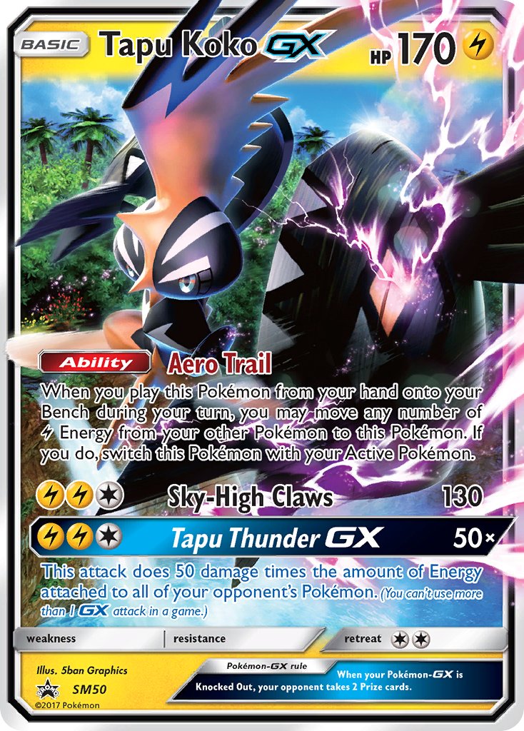 Tapu Koko-GX Sun & Moon Promos SET-SM50