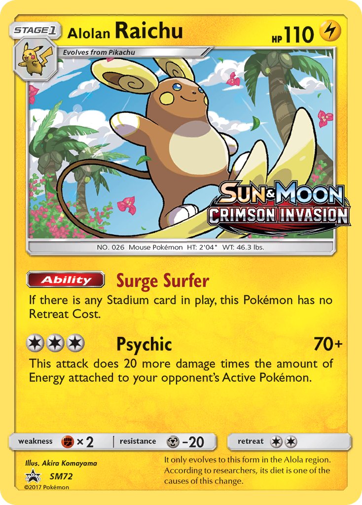 Alolan Raichu Sun & Moon Promos SET-SM72