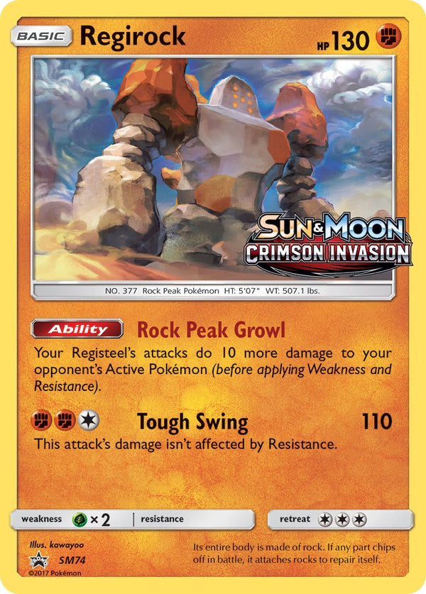 Regirock Sun & Moon Promos SET-SM74