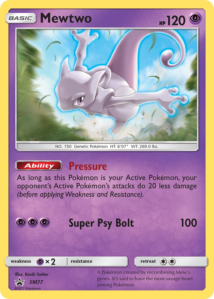 Mewtwo Sun & Moon Promos SET-SM77