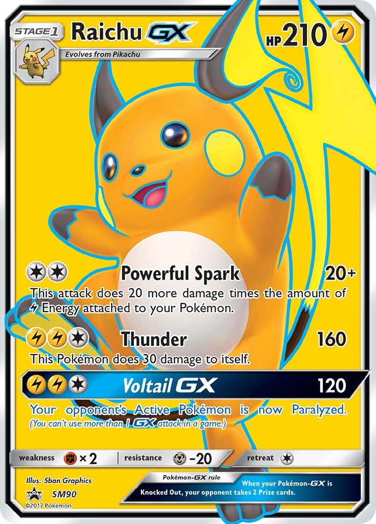 Raichu-GX Sun & Moon Promos SET-SM90