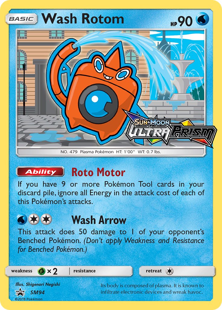 Wash Rotom Sun & Moon Promos SET-SM94