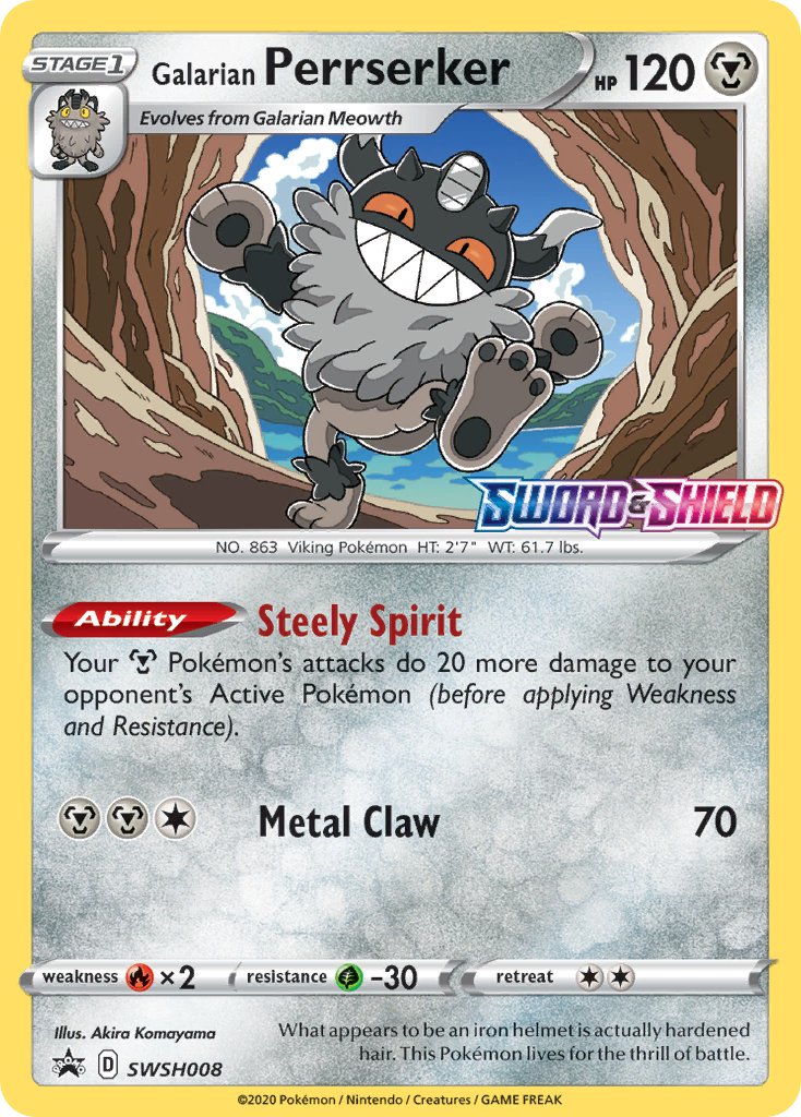 Galarian Perrserker Sword & Shield Promos SET-SWSH008