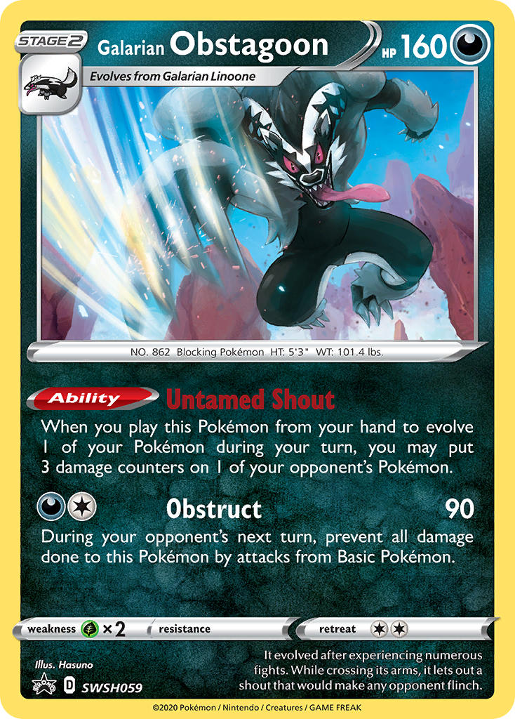 Galarian Obstagoon Sword & Shield Promos SET-SWSH059