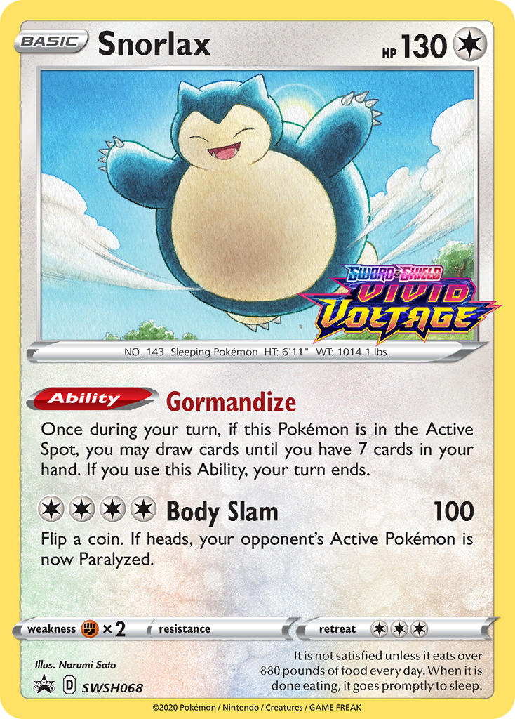 Snorlax Sword & Shield Promos SET-SWSH068