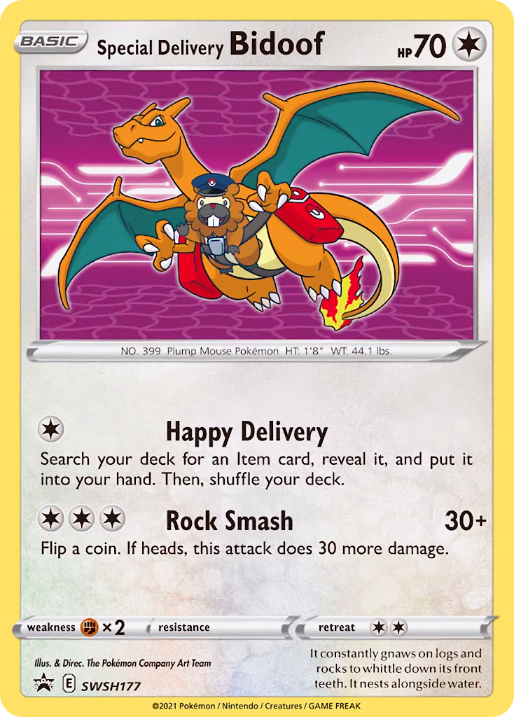 Special Delivery Bidoof Sword & Shield Promos SET-SWSH177