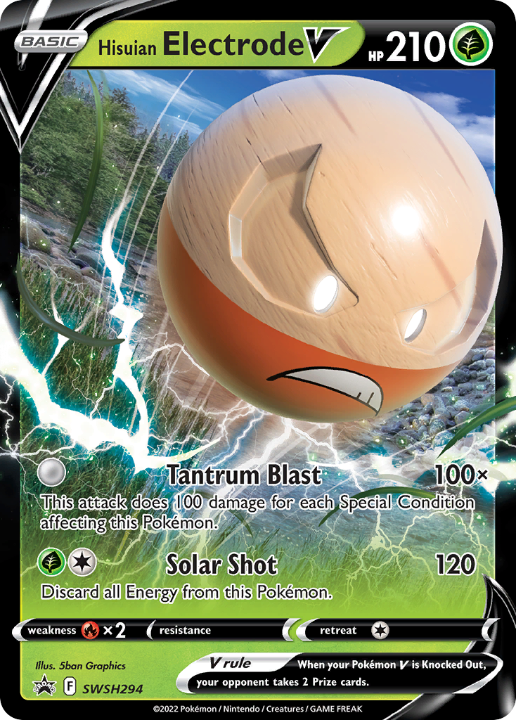 Hisuian Electrode V Sword & Shield Promos SET-SWSH294