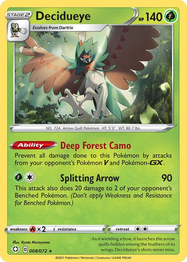 Decidueye Shining Fates SET-008