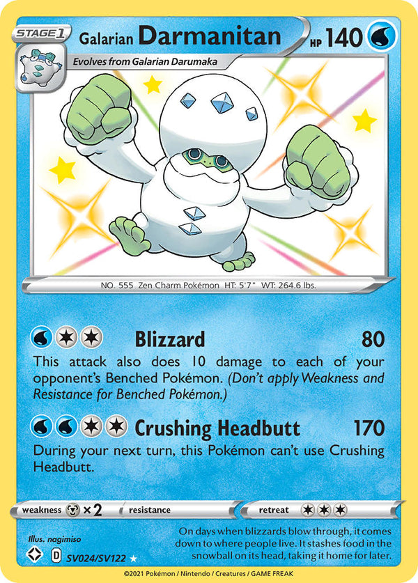 Galarian Darmanitan Shining Fates SET-SV024