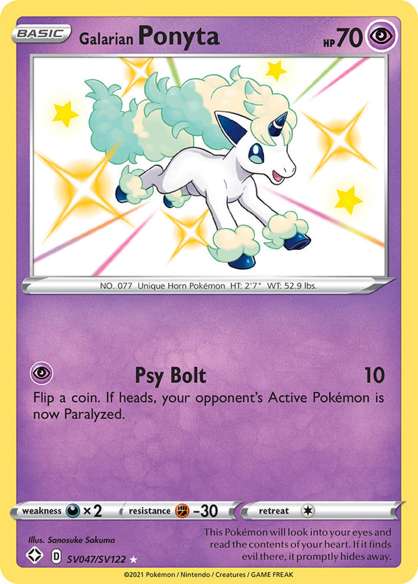 Galarian Ponyta Shining Fates SET-SV047