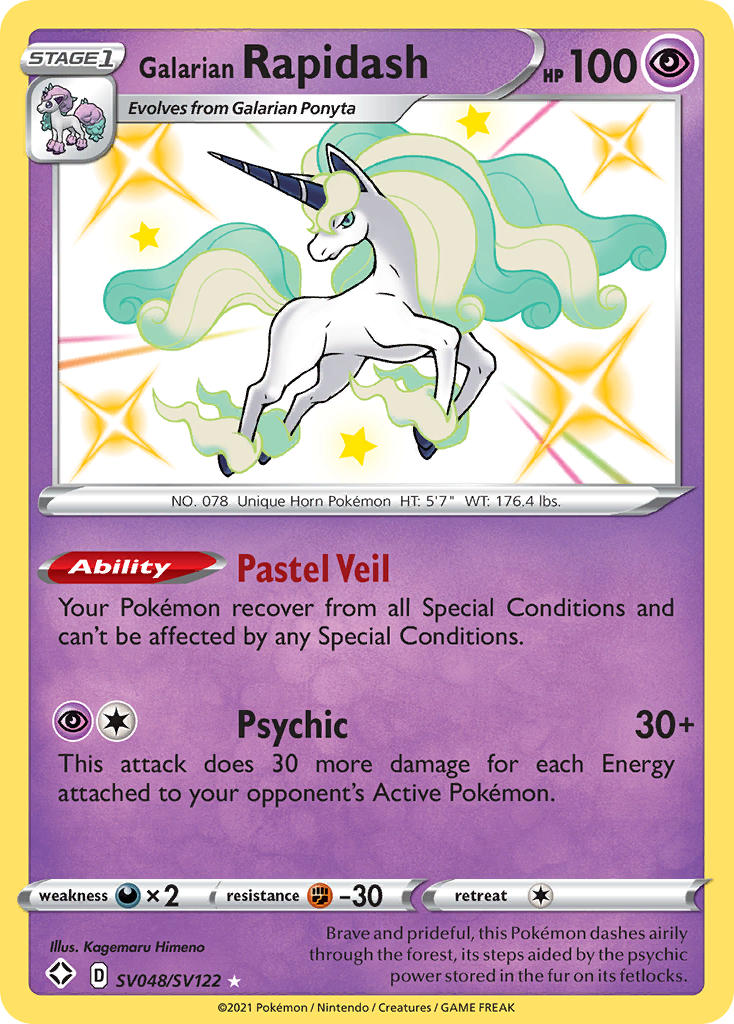 Galarian Rapidash Shining Fates SET-SV048