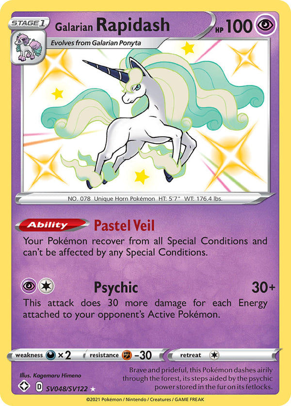 Galarian Rapidash Shining Fates SET-SV048