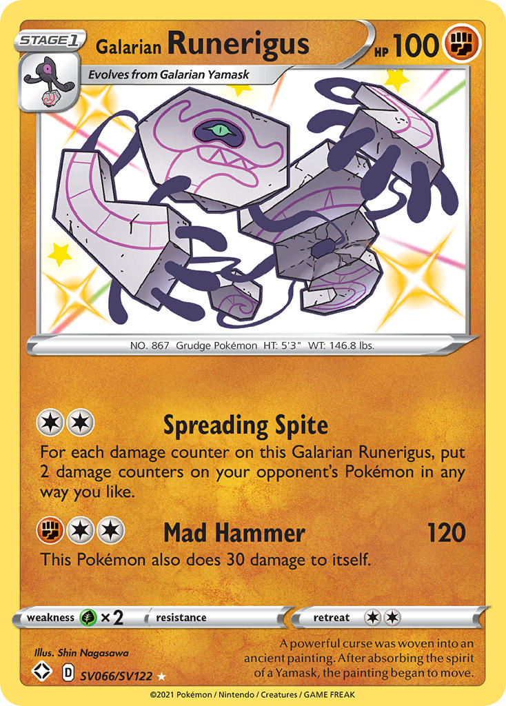 Galarian Runerigus Shining Fates SET-SV066